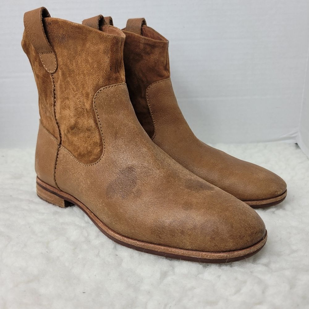 Kork-EaseThe Original Ticino Womens Size 8 Brown Leather Back Zip Ankle Boots